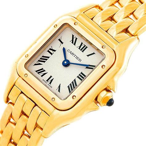 cartier panthere gold watch for ladies|cartier panthere watch price.